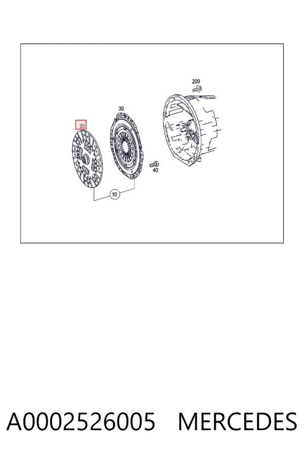 Диск зчеплення A0002526005 Mercedes