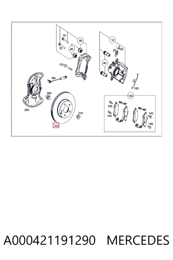Гальмівні диски передні A0004211912 Mercedes