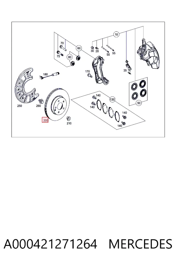 Гальмівні диски передні A0004212712 Mercedes