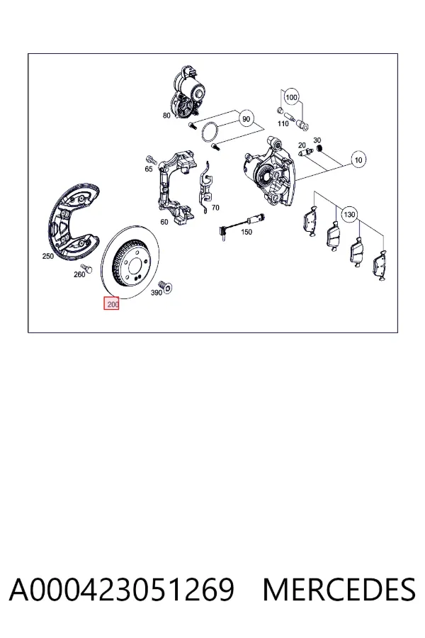 Гальмівні диски A000423051269 Mercedes