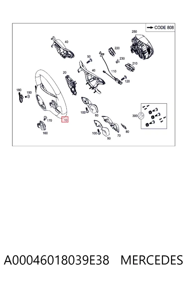 A0004601803 Mercedes Рульове колесо