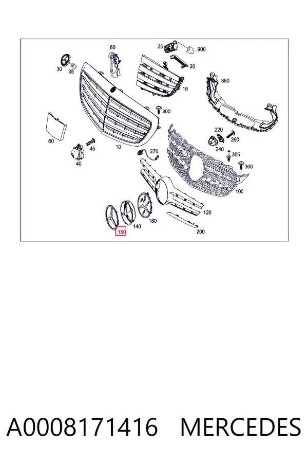 Емблема решітки радіатора A0008171416 Mercedes