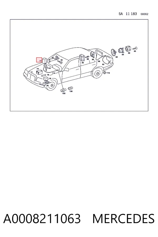 Реле поворотів A0008211063 Mercedes