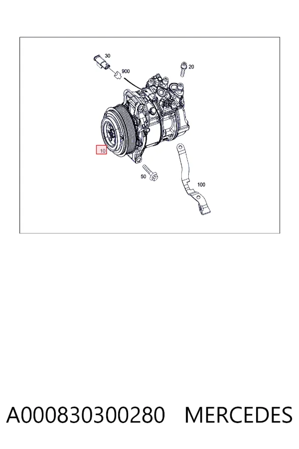 Компресор системи кондиціювання Mercedes A0008303002 ціна, від 247.19 USD