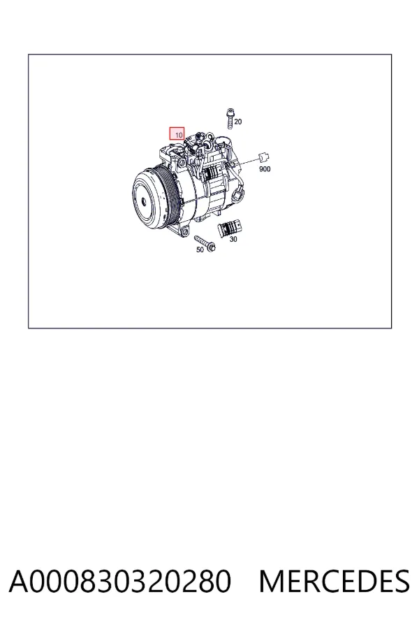 Компресор кондиціонера A000830320280 Mercedes