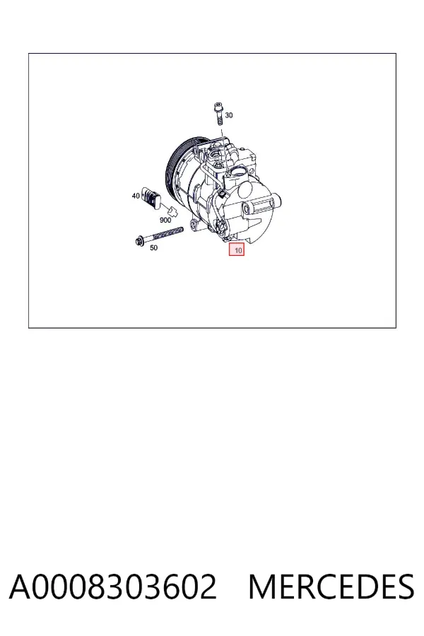 Компресор кондиціонера A0008303602 Mercedes