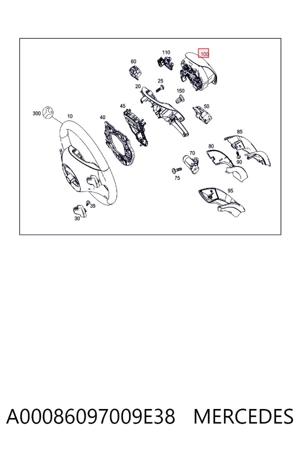 A0008609700 Mercedes Подушка безпеки, водійська, AIRBAG