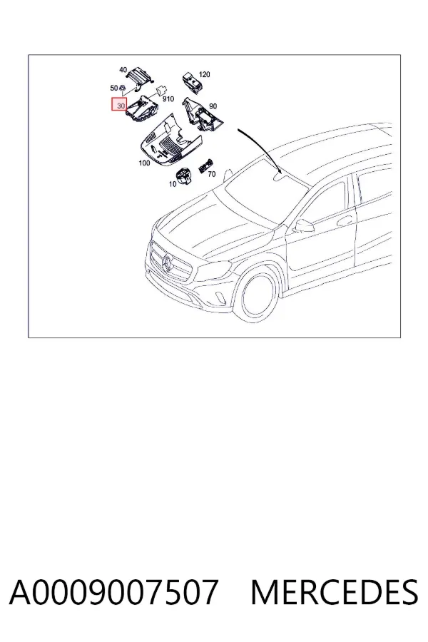 Камера системи забезпечення видимості A0009007507 Mercedes