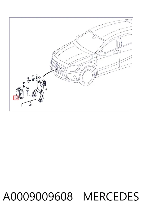 Радарний датчик дистанції A0009009608 Mercedes