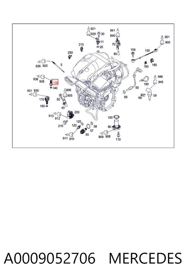 Датчик тиску вихлопних газів A0009052706 Mercedes