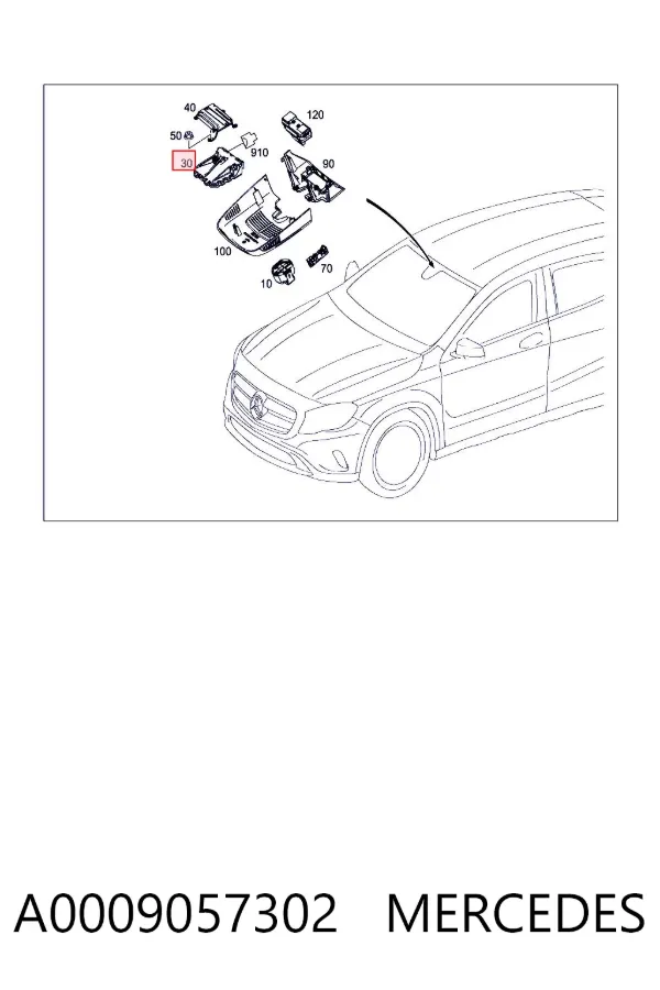 Камера системи забезпечення видимості A0009057302 Mercedes