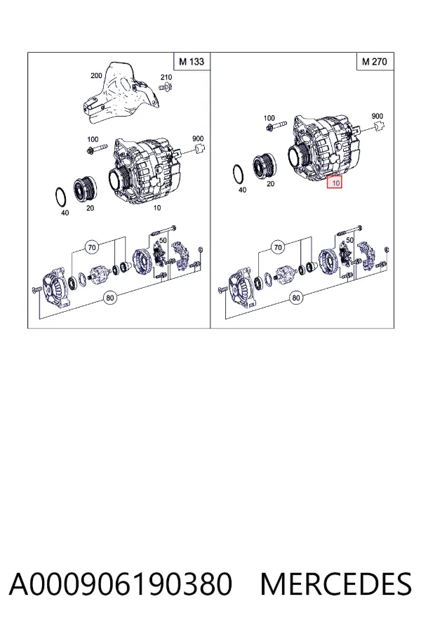 Генератор Mercedes A0009061903 ціна, від 126.69 USD