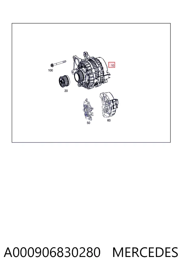 Генератор A0009068302 Mercedes