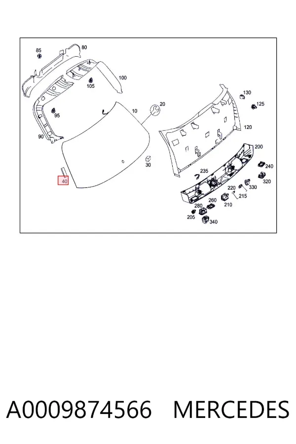 Лобове скло A0009874566 Mercedes