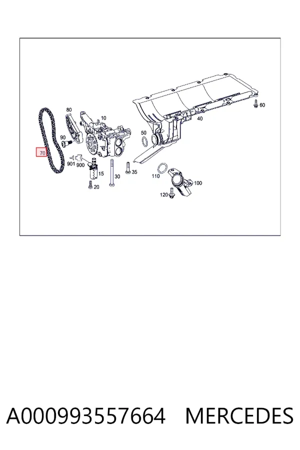 A0009935576 Mercedes Ланцюг маслянного насосу