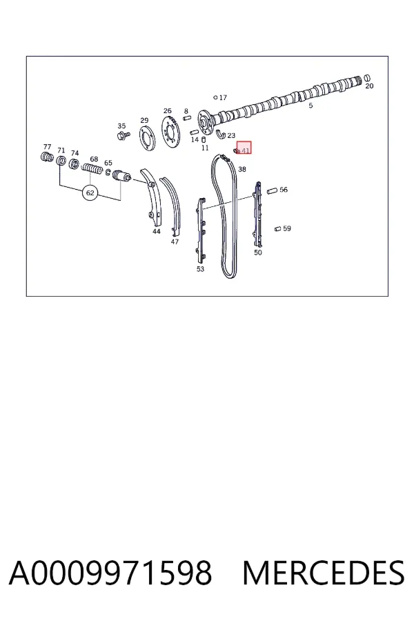 Замок ланцюга A0009971598 Mercedes