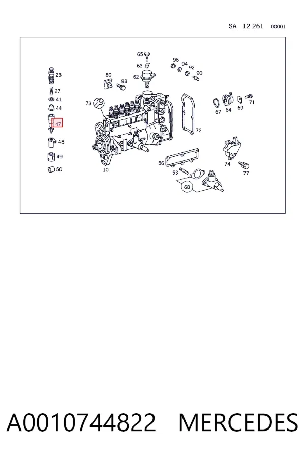 Плунжерная пара A0010744822 Mercedes
