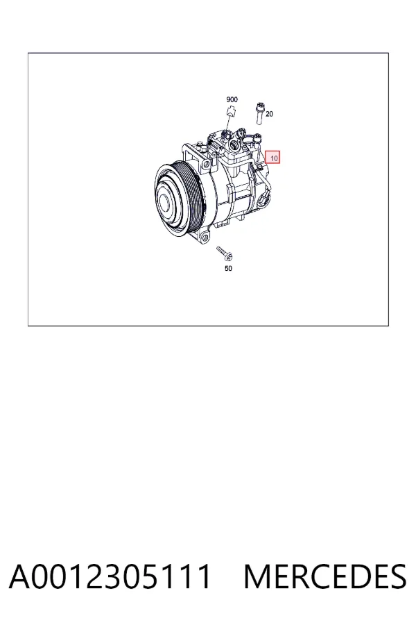 Компресор кондиціонера A0012305111 Mercedes