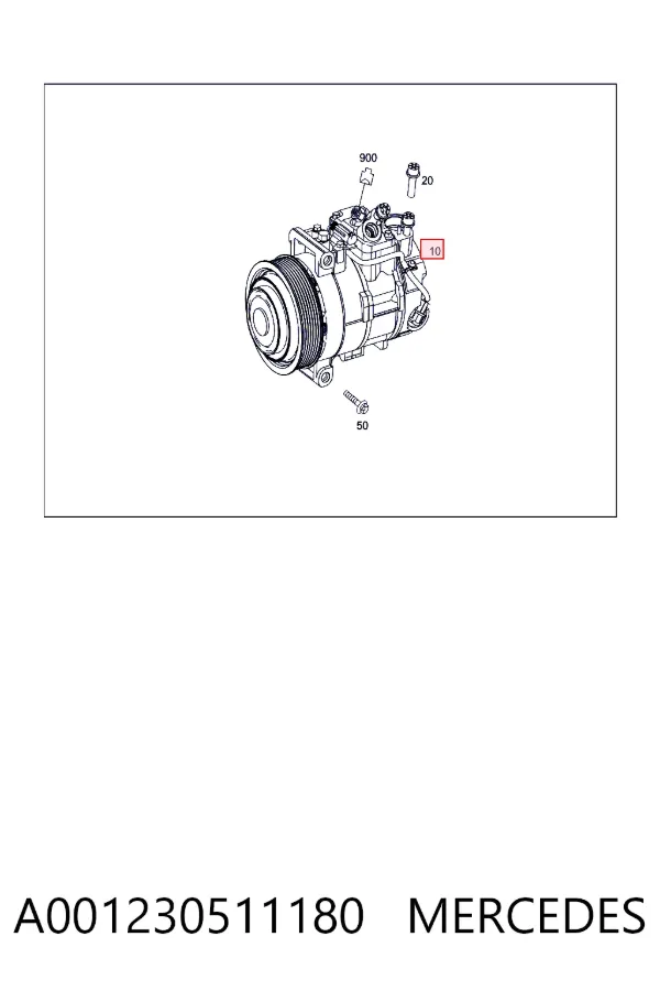 Компресор кондиціонера A001230511180 Mercedes