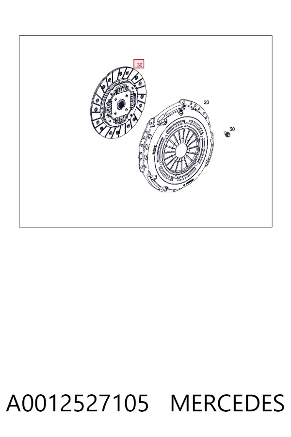 Диск зчеплення A0012527105 Mercedes
