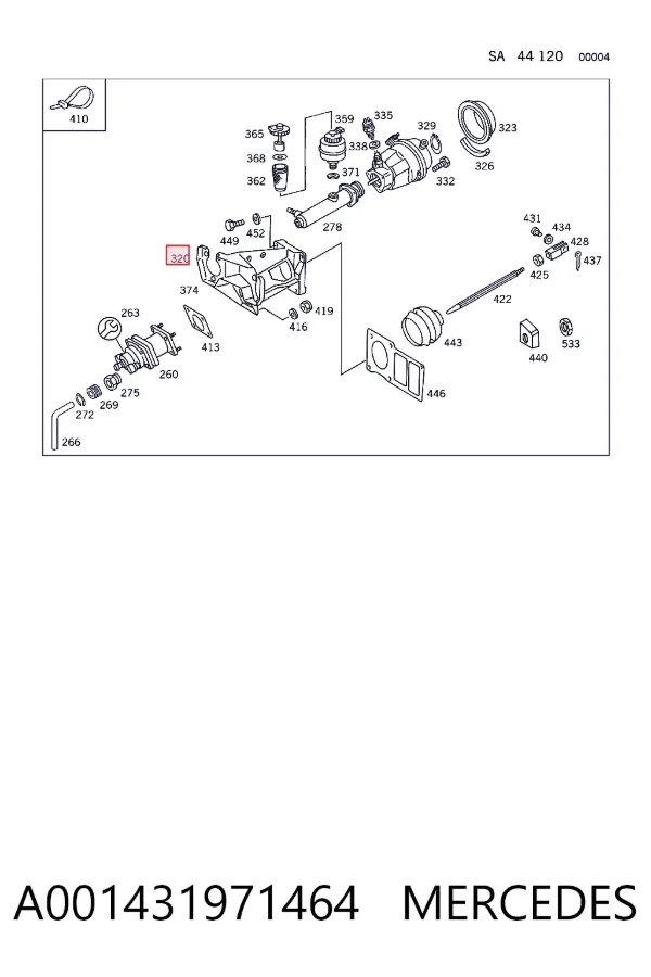 Купити A0014319714 Mercedes Камера гальмівна