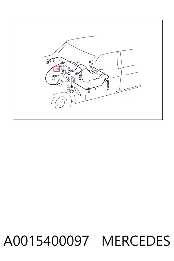 Клапан перемикання системи подачі повітря A0015400097 Mercedes