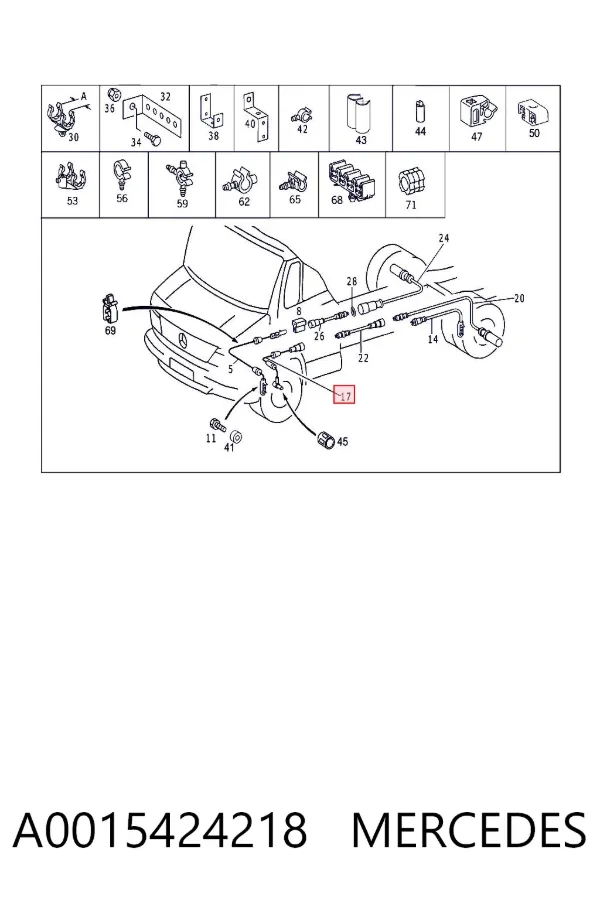 Датчик АБС передній A0015424218 Mercedes