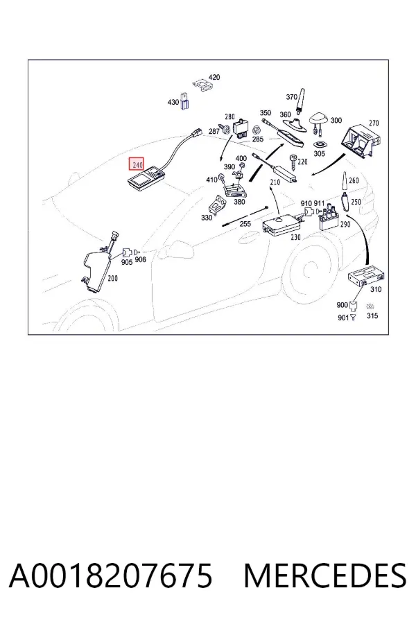 Антена A0018207675 Mercedes
