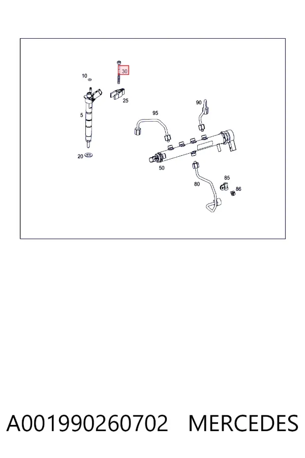 Болт кріплення форсунки A001990260702 Mercedes