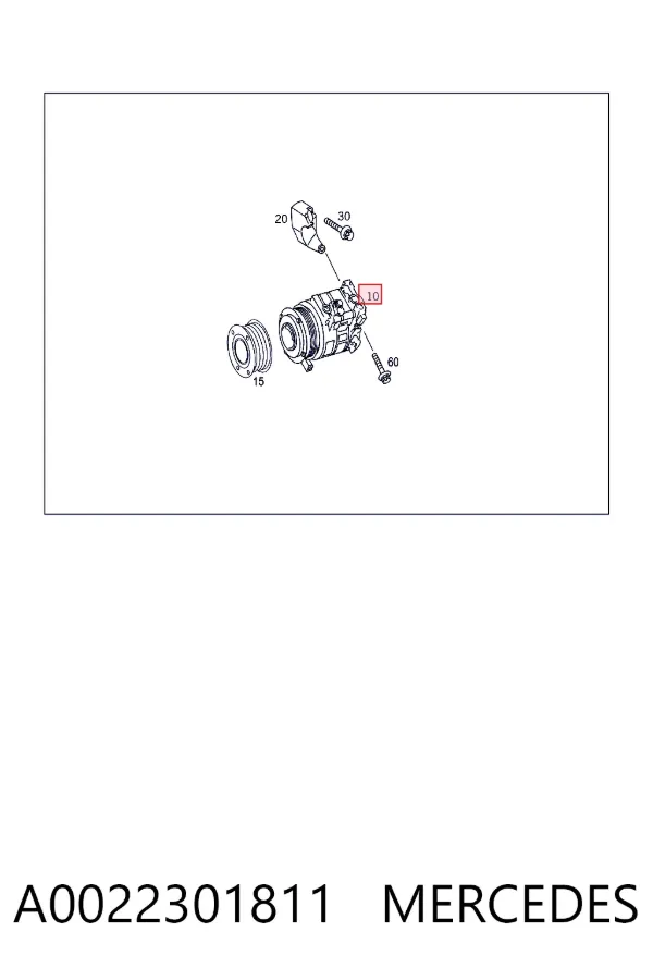 Компресор кондиціонера A0022301811 Mercedes