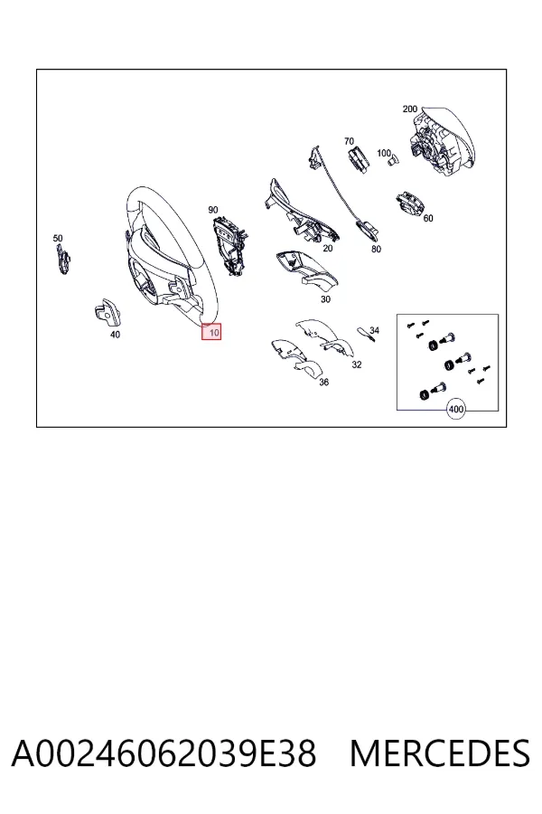 Руль Mercedes A0024606203