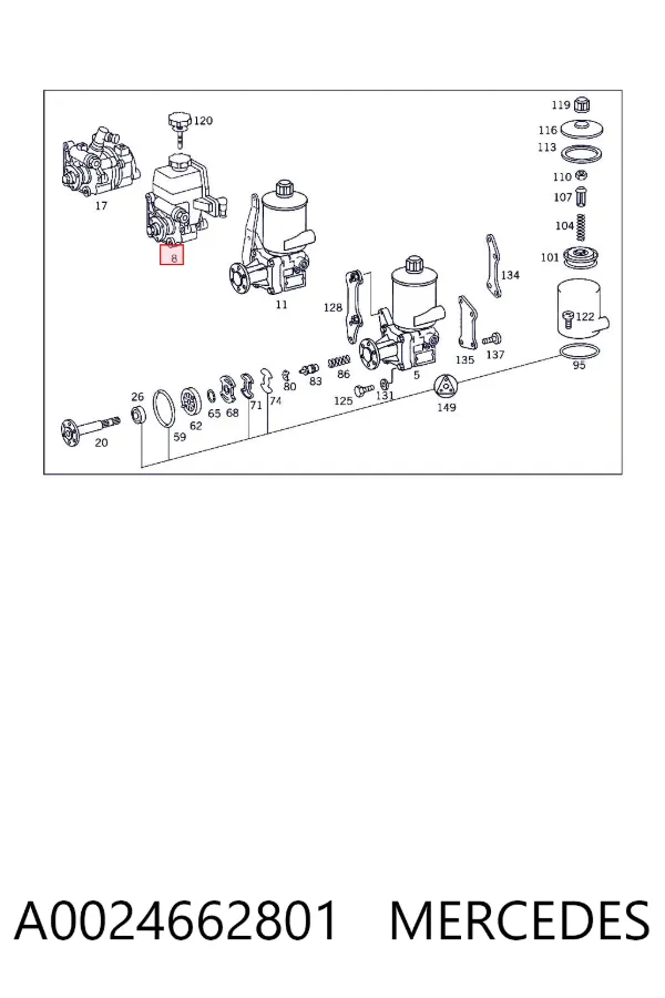Насос ГУР A0024662801 Mercedes