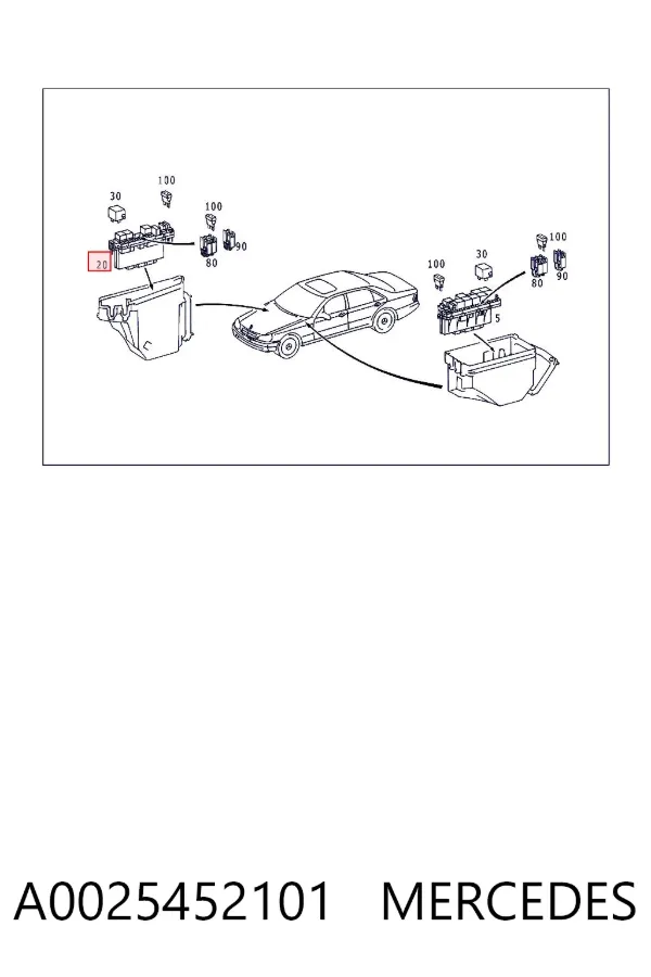 Блок запобіжників A0025452101 Mercedes