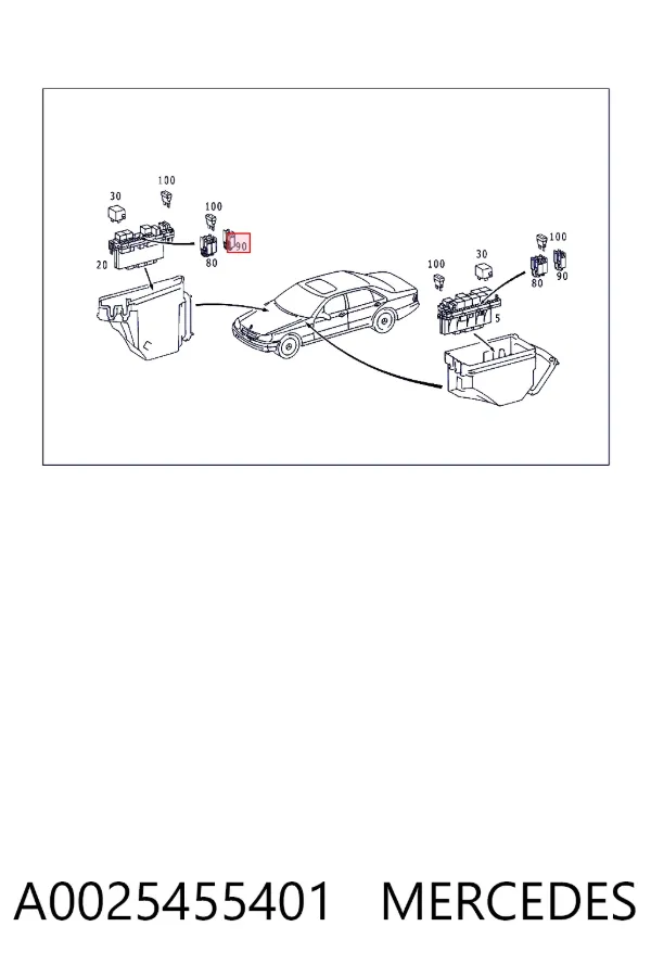 Блок запобіжників A0025455401 Mercedes
