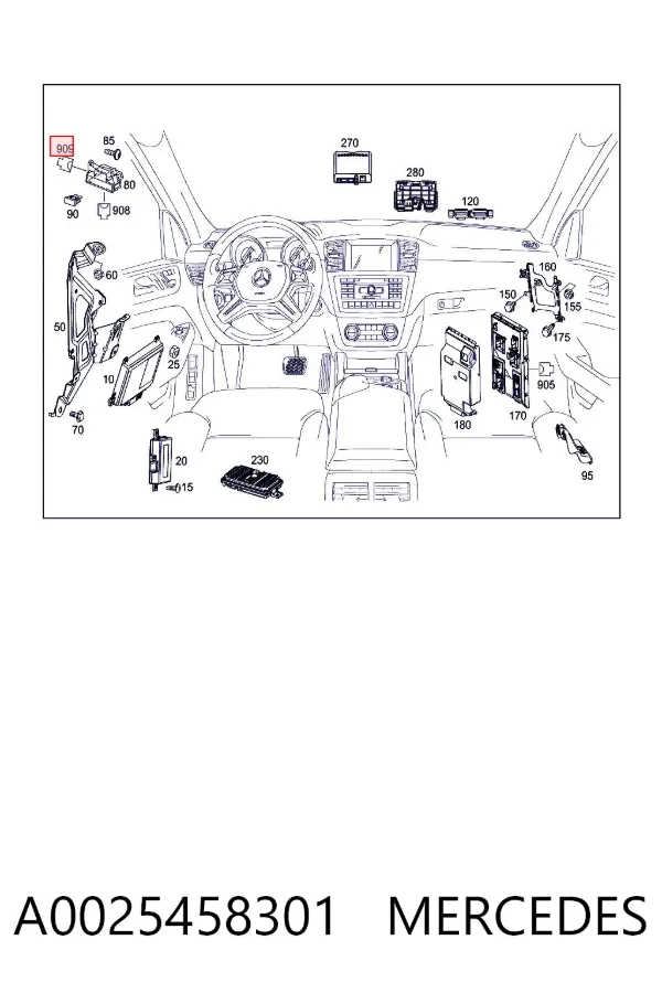 Блок запобіжників A0025458301 Mercedes
