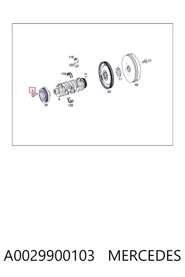 Болт колінвалу A0029900103 Mercedes
