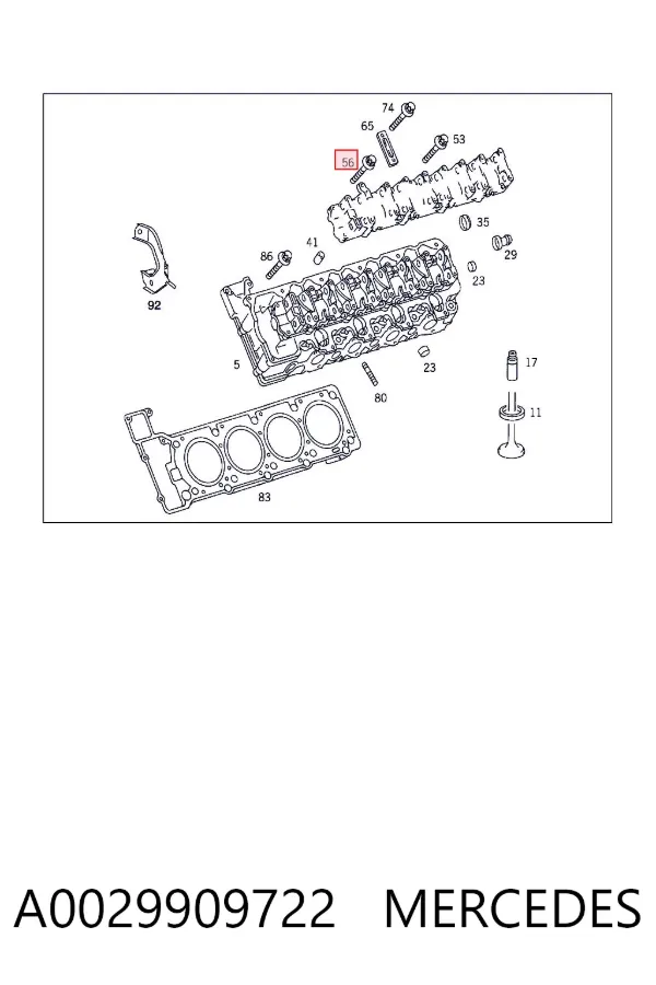 Болт клапанної кришки ГБЦ A0029909722 Mercedes