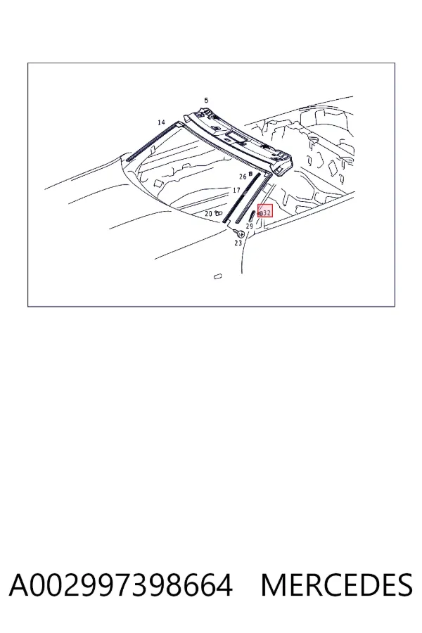  Mercedes A0029973986 ціна, від 0.19 USD