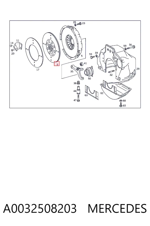 Диск зчеплення A0032508203 Mercedes