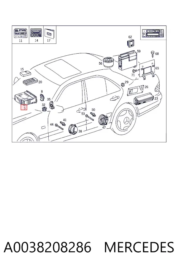 Магнітола A0038208286 Mercedes
