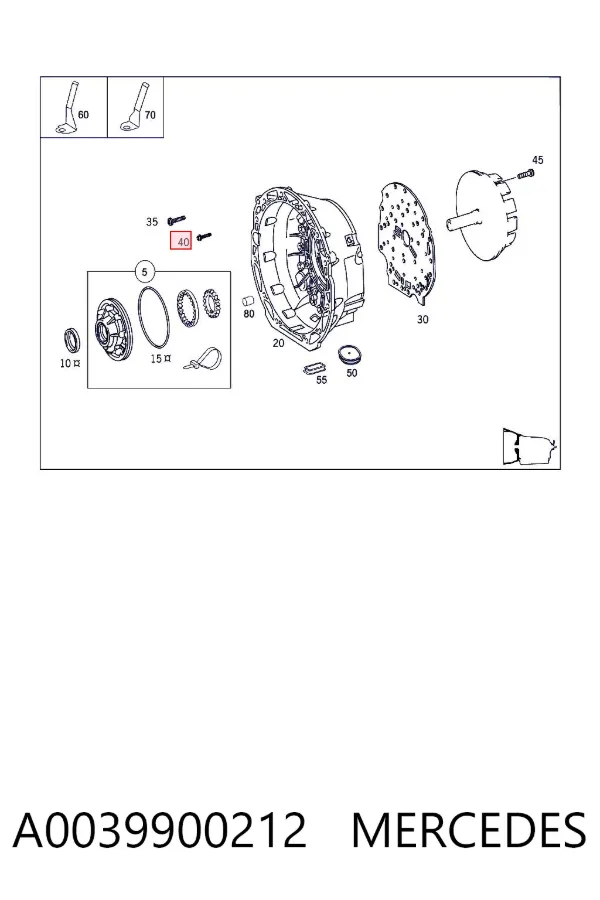 Болт піддону АКПП A0039900212 Mercedes