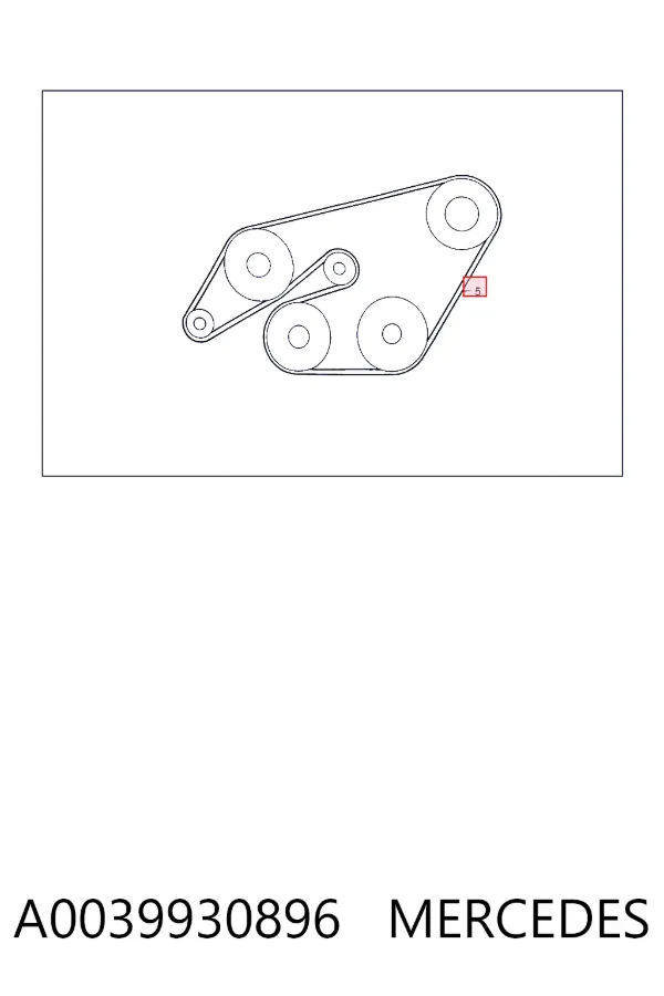 Ремінь генератора A0039930896 Mercedes