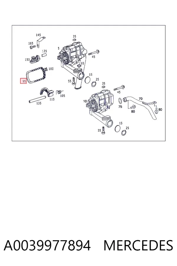 Ланцюг маслянного насосу A0039977894 Mercedes