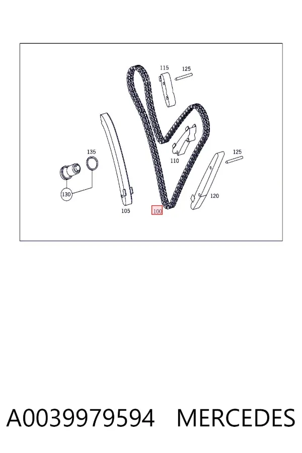 Ланцюг ГРМ A0039979594 Mercedes