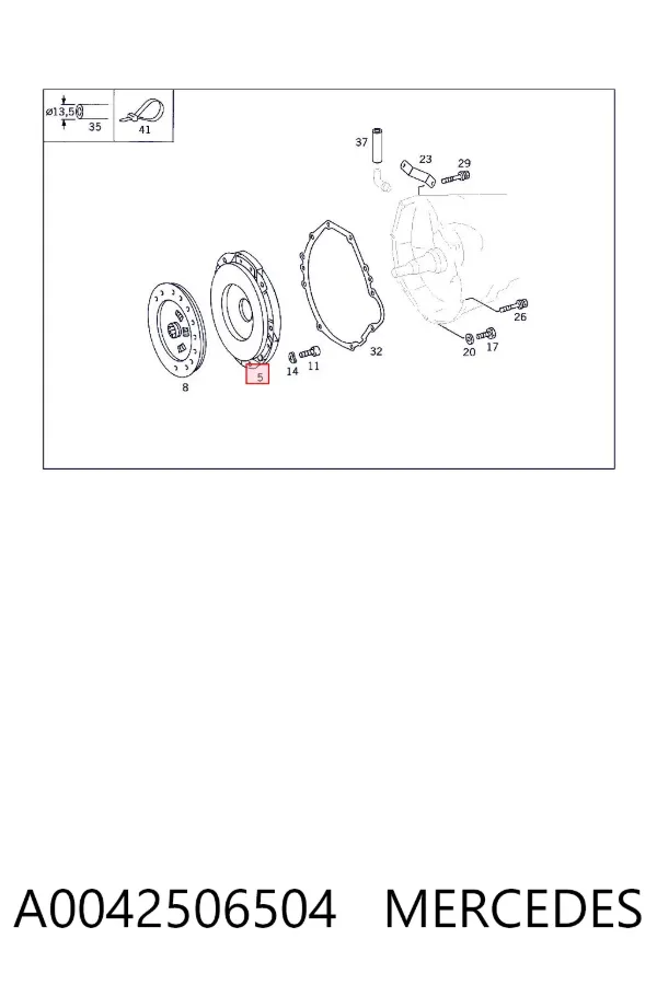 Корзина зчеплення A0042506504 Mercedes
