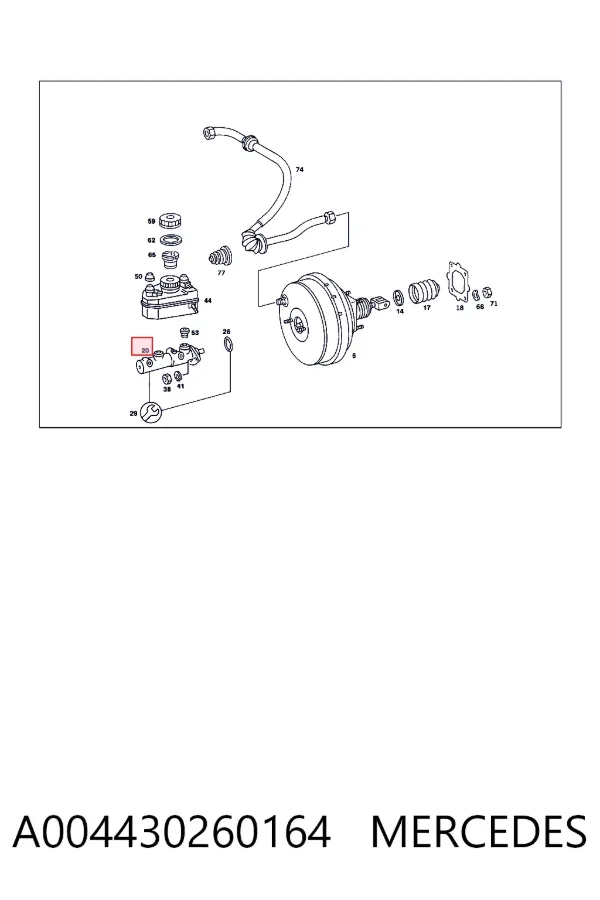 Купити A0044302601 Mercedes Головний гальмівний циліндр