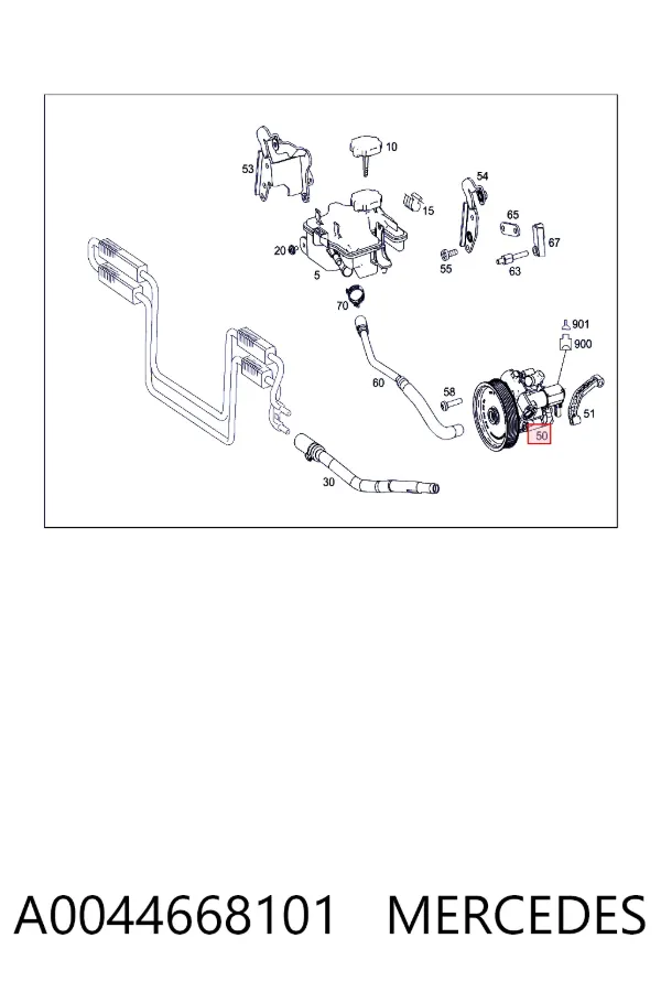 Насос ГУР A0044668101 Mercedes