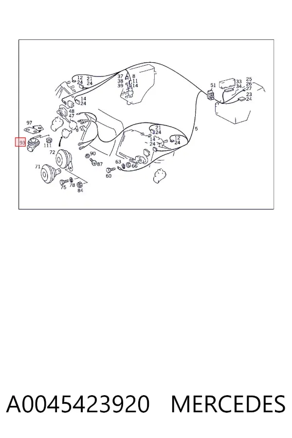 Сигнал звуковий (клаксон) A0045423920 Mercedes
