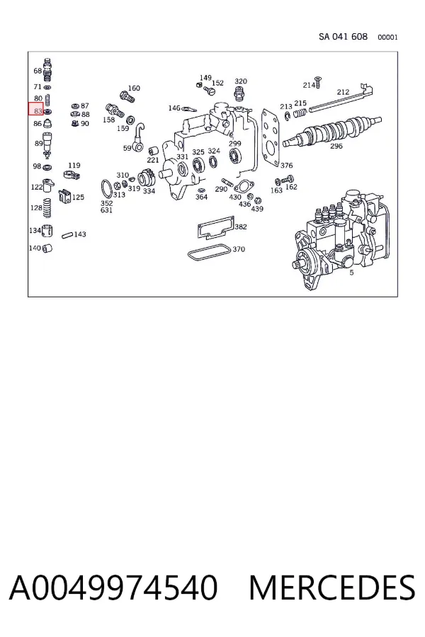  A0049974540 Mercedes