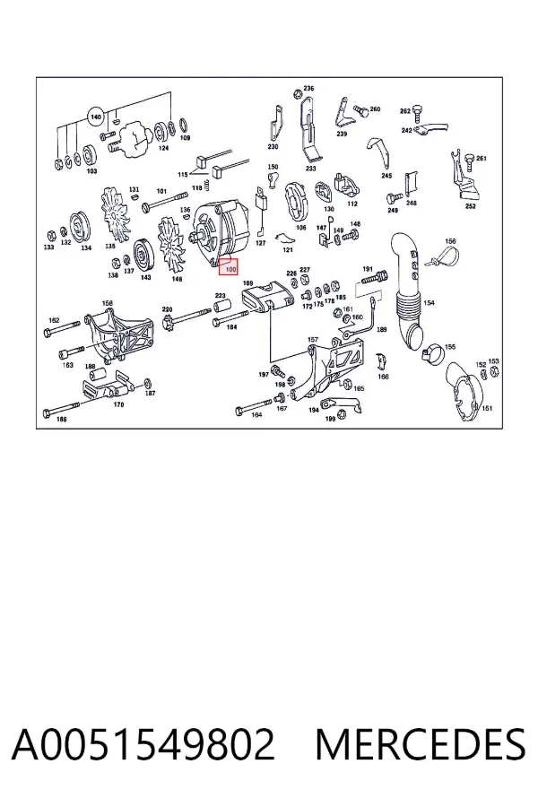 Генератор A0051549802 Mercedes